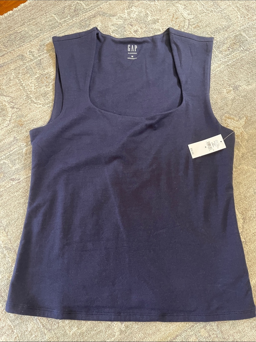 GAP Navy Scoop Neck Tank Top